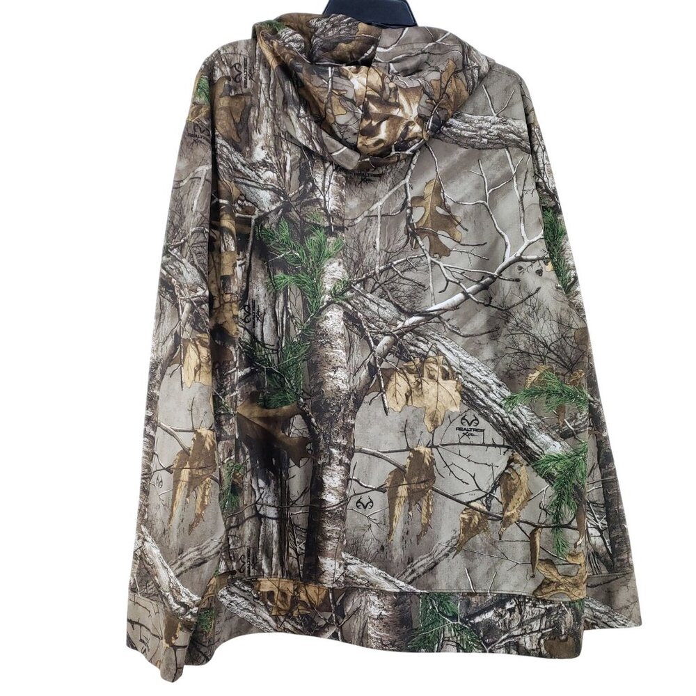 Realtree Camouflage Hooded Sweatshirt Mens Large 42-44 Polyester Casual Crewneck - Picture 2 of 7